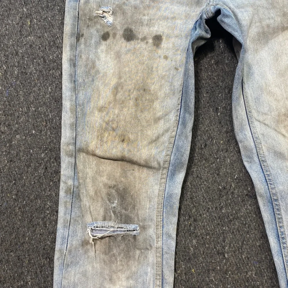 Ecko Unltd Jeans 29‎ Mens Light Wash Athletic Distressed Faded Streetwear Denim